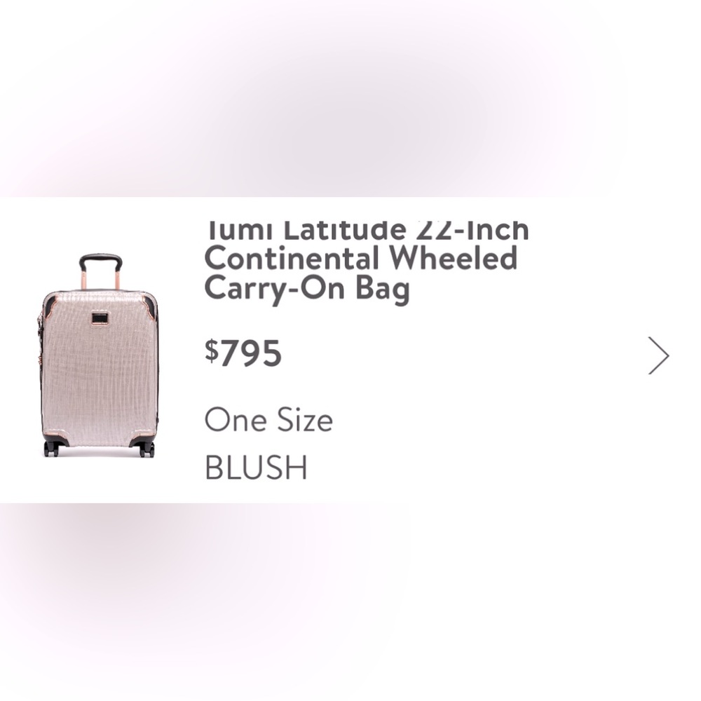 Tumi Latitude 22 inch wheeled, carry-on suitcase